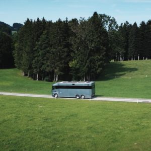 Mercedes Benz horse truck on its way